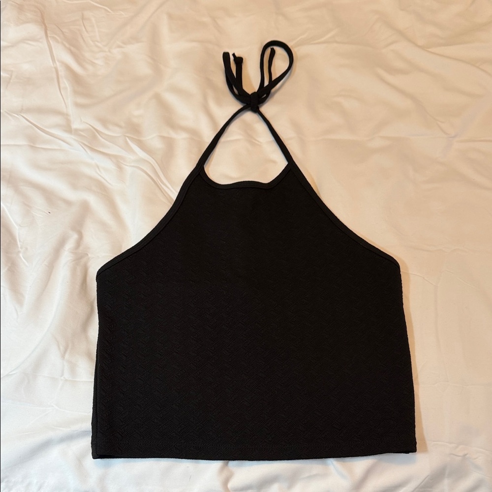 Xhilaration Black Halter Cropped Top